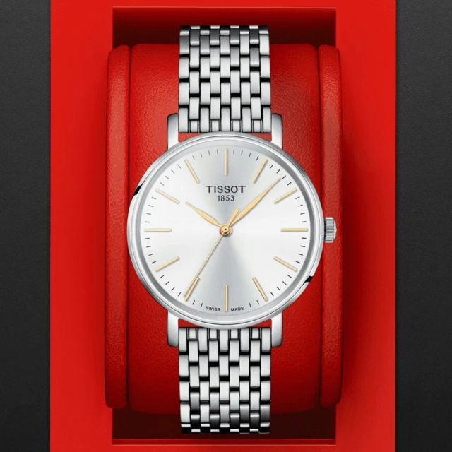 TISSOT 天梭 官方授權 EVERYTIME 簡約時尚石英腕錶 新年禮物(T1432101101101)