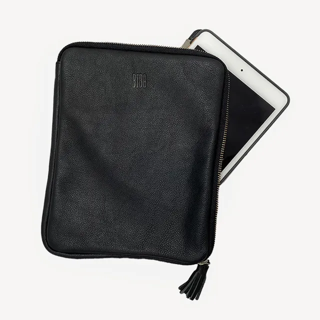 【西班牙 BIBA】Luxury平板電腦保護套 黑色(平板電腦包 牛皮包款 現貨)