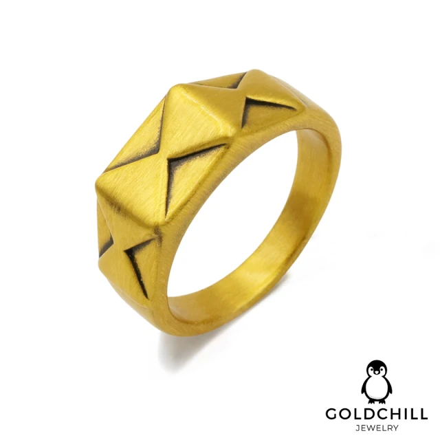 GOLDCHILL JEWELRY 黃金戒指 堅毅 黑金戒指 5G工藝(0.88錢±0.03)
