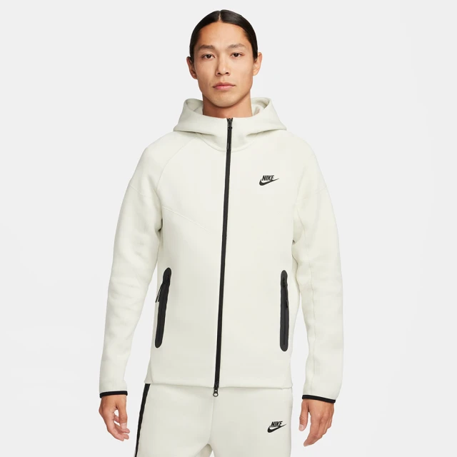 NIKE 耐吉 AS M NK TCH FLC FZ WR HOODIE 外套 男款 運動 連帽外套 白(FB7922-020 ∞)