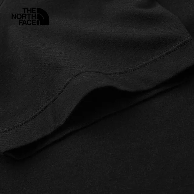 【The North Face 官方旗艦】北面男款黑色吸濕排汗透氣休閒短袖T恤｜89QVJK3