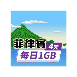 【飛速移動】菲律賓 4天｜每日1GB 高速流量吃到飽(旅遊上網卡 菲律賓 網卡 菲律賓網卡 菲律賓上網卡)