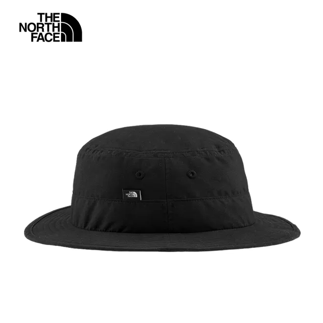 【The North Face 官方旗艦】北面兒童黑色防曬透氣休閒漁夫帽｜7WHMSIY