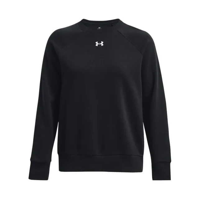 【UNDER ARMOUR】UA 女 Rival Fleece 長袖T-Shirt_1379508-001(黑色)