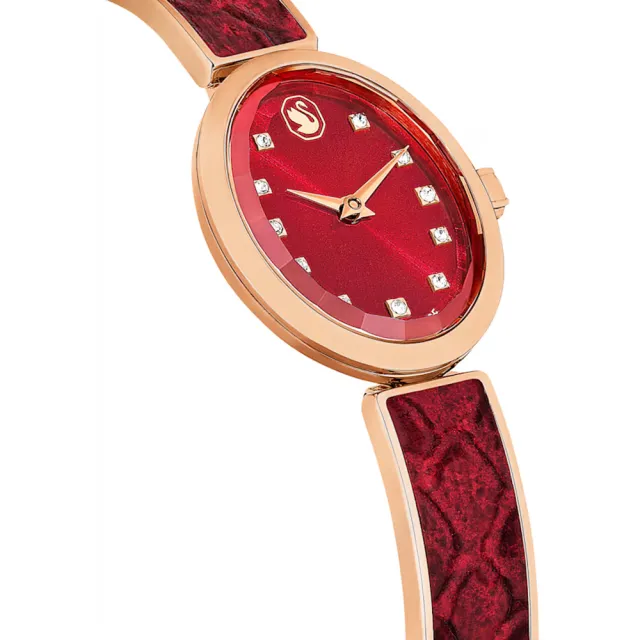 【SWAROVSKI 施華洛世奇】Crystal Rock Oval 龍年限定手錶-紅色 女錶(5675998)