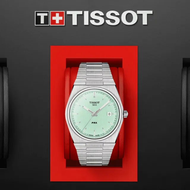 【TISSOT 天梭 官方授權】PRX系列 復刻經典酒桶形腕錶 禮物推薦 畢業禮物(T1374101109101)