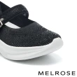 【MELROSE】美樂斯 氣質美學晶鑽飛織布瑪莉珍厚底休閒鞋(黑)