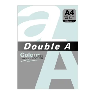 【Double A】彩色影印紙 80G A4-粉藍(500張/包)