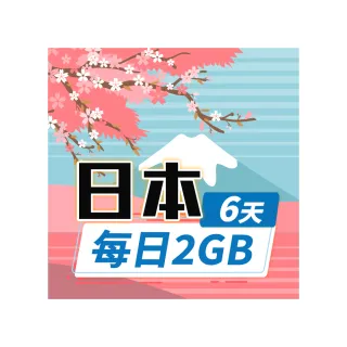 【飛速移動】日本6天｜每日2GB 高速流量吃到飽(旅遊上網卡 日本 網卡 日本網路 日本網卡)