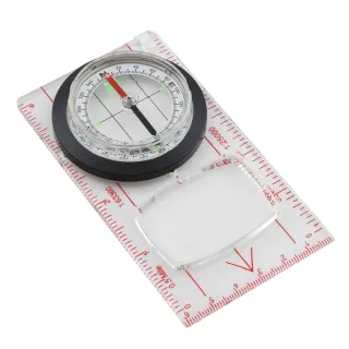 【Hamlet】定向越野放大鏡地圖尺指北針 B218(登山露營 童軍社團 地形勘查)