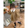 【Arbea】女童洋裝春裝新款甜美洋氣學院風長袖公主裙(春秋款)