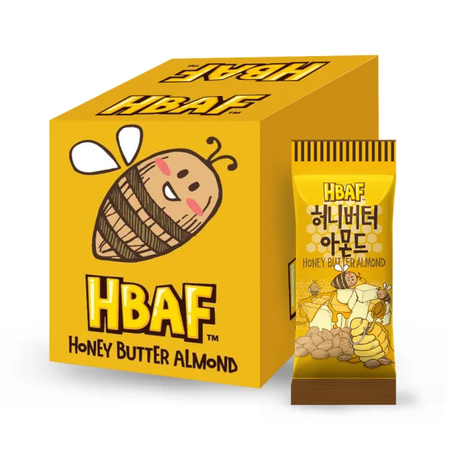 【HBAF】杏仁果30gx12包/盒(蜂蜜奶油/山葵)