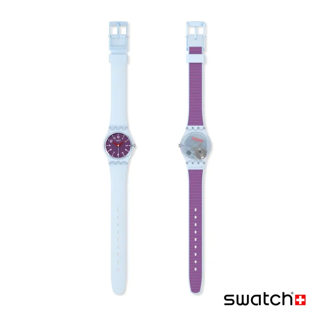 【SWATCH】Lady 原創系列手錶 POWDER PLUM 女錶 手錶 瑞士錶 錶(25mm)