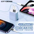 【CityBoss】Type-C to USB 200CM 透明發光傳輸充電線(適用 iPhone15 安卓 三星 OPPO)