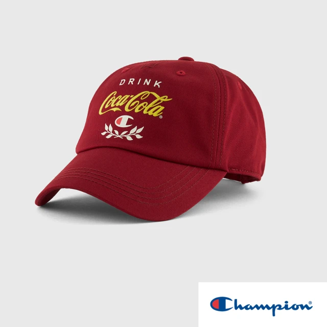 Champion 官方直營-Coca Cola x CHAMPION硬挺棒球帽(深紅色)