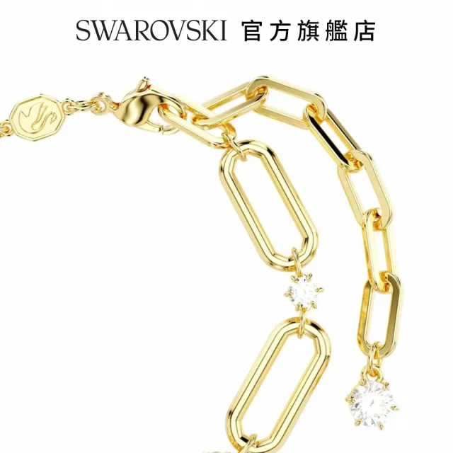 【SWAROVSKI 官方直營】Constella 手鏈白色 鍍金色色調