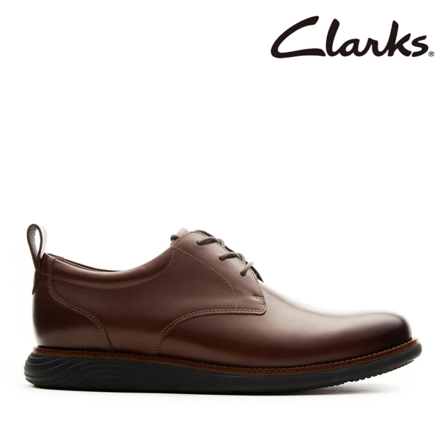 Clarks 男鞋 Novajoy Up 全皮革輕量彈性正裝