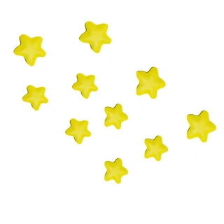 【Vanibaby】3D立體防撞壁飾(10顆黃星)