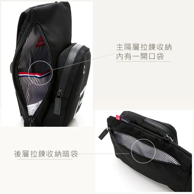 【BESIDE-U】斜背包 直立式手機包 防盜錄側背包 潛水布休閒包-黑色(RFID防盜錄、高強度防潑水)