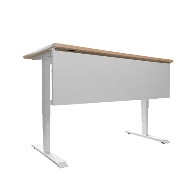【FUNTE】電動升降桌專用｜桌下型屏風 大款 146x40cm 兩色可選(擋板 隔板 辦公桌)