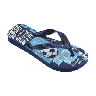 【havaianas 哈瓦仕】拖鞋 童鞋 兒童 夾腳拖 足球 Kids Athletic 藍 4127273-4368K(哈瓦士)