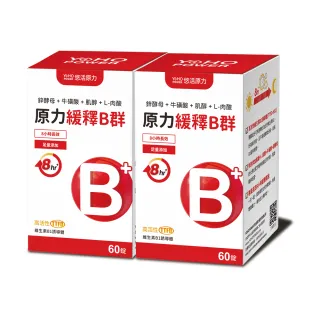 【悠活原力】即期品 綜合維生素B群 緩釋膜衣錠2盒(60粒/瓶 即期品 效期至2024/9/19)