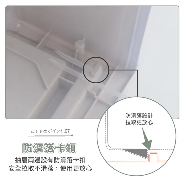 【FL 生活+】加大款-抽屜安全卡扣耐重可疊加收納箱-37公升(超值2入組)