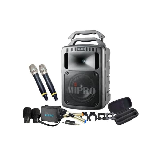 【MIPRO】MA-709 雙頻5.8G無線喊話器擴音機(手持/領夾/頭戴街頭藝人學校教學會議場所/音響設備)