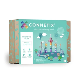 【Connetix 磁樂】澳洲 Connetix 磁力片- 106片 粉彩球道延伸組(STEAM 玩具)