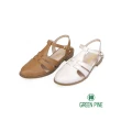 【GREEN PINE】前包後空編織涼鞋棕色(00143398)