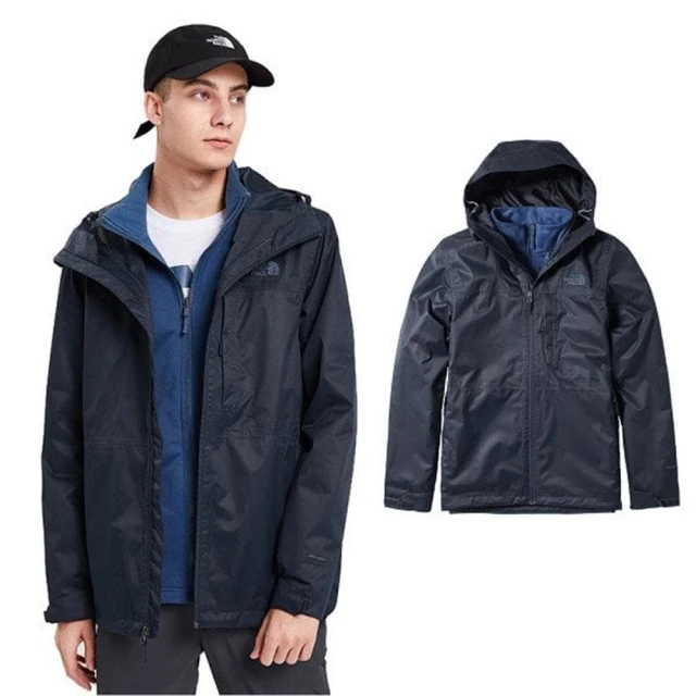 The North Face 男款 3合1_防水透氣防風耐磨兩件式外套.夾克.風雨衣(4NCL 都會藍 N)