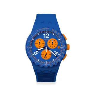 【SWATCH】Chrono 原創系列手錶 PRIMARILY BLUE 男錶 女錶 手錶 瑞士錶 錶(42mm)