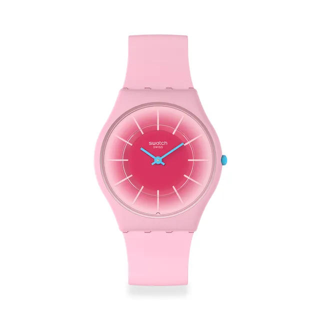【SWATCH】RADIANTLY PINK 超薄手錶/男錶/女錶/瑞士製造 SS08P110(34mm)