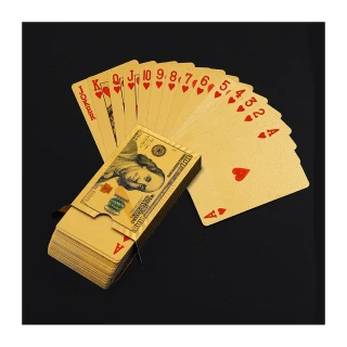 【舒米好物】黃金撲克牌 撲克牌(金箔撲克牌 桌遊 過年遊戲 卡牌 籌碼 招財 麻將撲克 德州撲克)