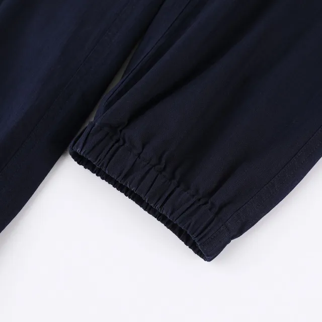 【GAP】女童裝 Logo束口鬆緊工裝褲-海軍藍(891983)