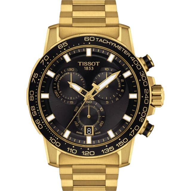 【TISSOT 天梭 官方授權】SUPERSPORT CHRONO 三眼計時手錶-45.5mm 畢業 禮物(T1256173305101)