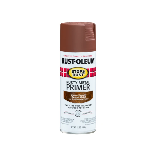 RUST-OLEUM 樂立恩塗料 STOPS RUST 鏽鐵底漆 棕色(咬鏽抗鏽／340g 7769830)