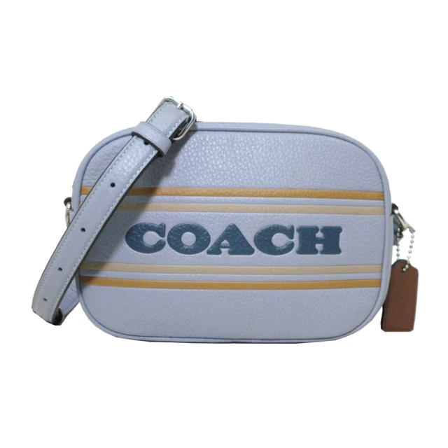 COACH Jamie系列霧藍coach圖騰斜背相機包(CH308 SVW6H)