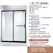 【ITAI 一太】黑色-一字二門淋浴門/強化玻璃/橫移門(寬150內x高190cm 含安裝)