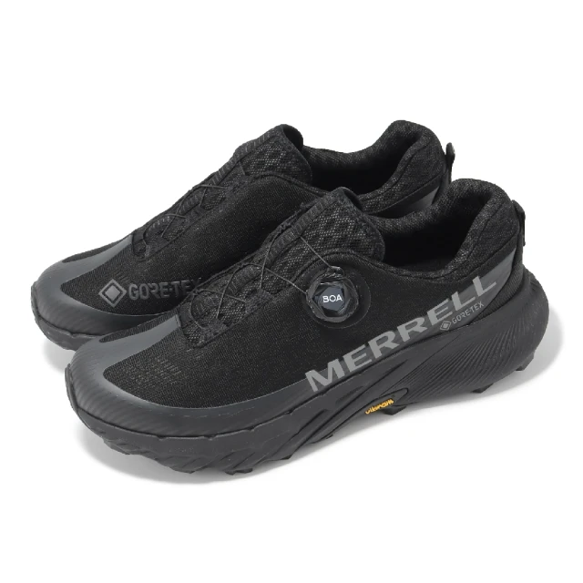 MERRELLMERRELL 越野跑鞋 Agility Peak 5 Boa GTX 男鞋 黑 防水 襪套 旋鈕 郊山 運動鞋(ML068213)