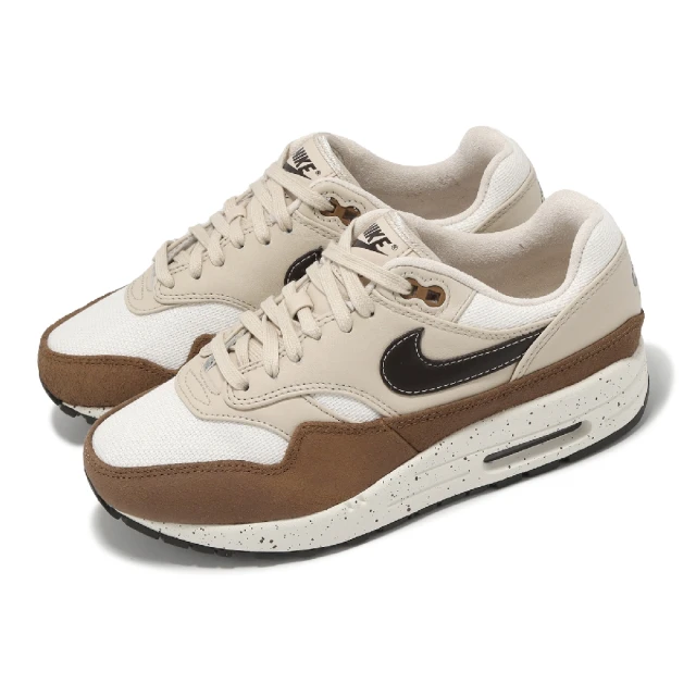 NIKE 耐吉 休閒鞋 Wmns Air Max 1 87 女鞋 男鞋 棕 米白 麂皮 皮革 拼接 氣墊 經典(FZ3621-220)