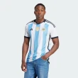 【adidas 愛迪達】AFA H AUJSY D3S 男 短袖上衣 阿根廷主場 球衣 足球 修身 透氣 白藍(IV5786)