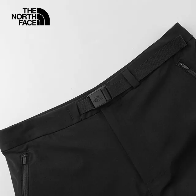 【The North Face 官方旗艦】北面男款黑色吸濕排汗涼感縮口褲｜87VVJK3