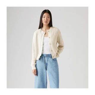 【LEVIS 官方旗艦】女款 開襟毛衣 米白 熱賣單品 A3235-0022