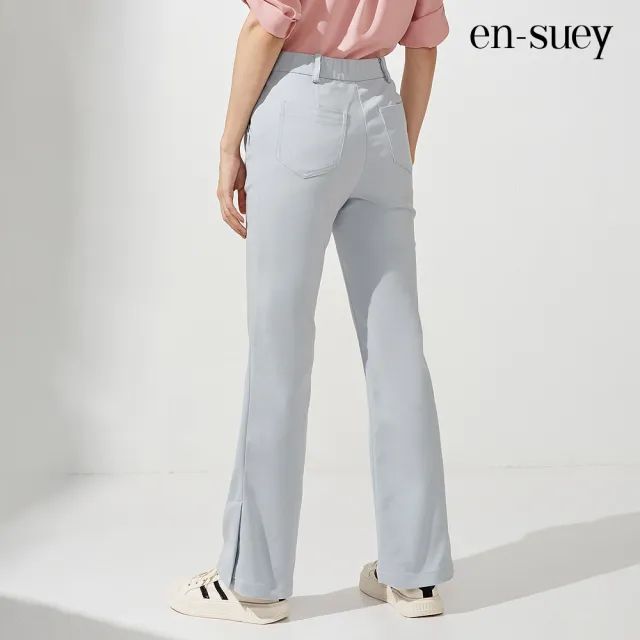 【en-suey 銀穗】雙層口袋設計直管長褲-女