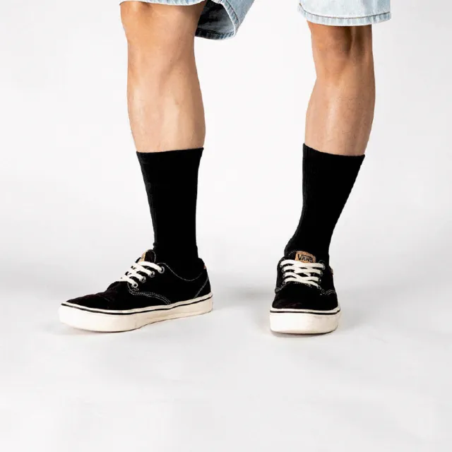 【WARX】經典素色高筒襪-黑(除臭襪/機能襪/足弓防護)