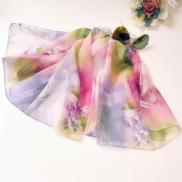 【iTa.a】100%義大利制造二合一絲巾禮盒組(40×160cm長方巾＋53×53cm小方巾－Aa18)