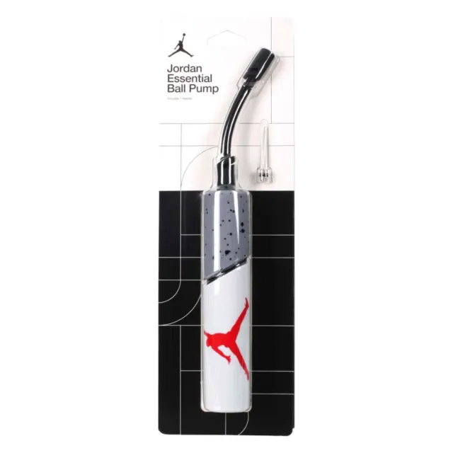【NIKE 耐吉】JORDAN ESSENTIAL 打氣筒-籃球 足球 排球 躲避球 白灰紅黑(J0001946128NS)