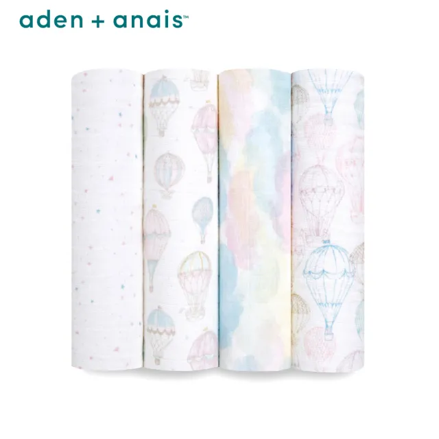 【aden+anais】有機棉多功能包巾4入(7款)