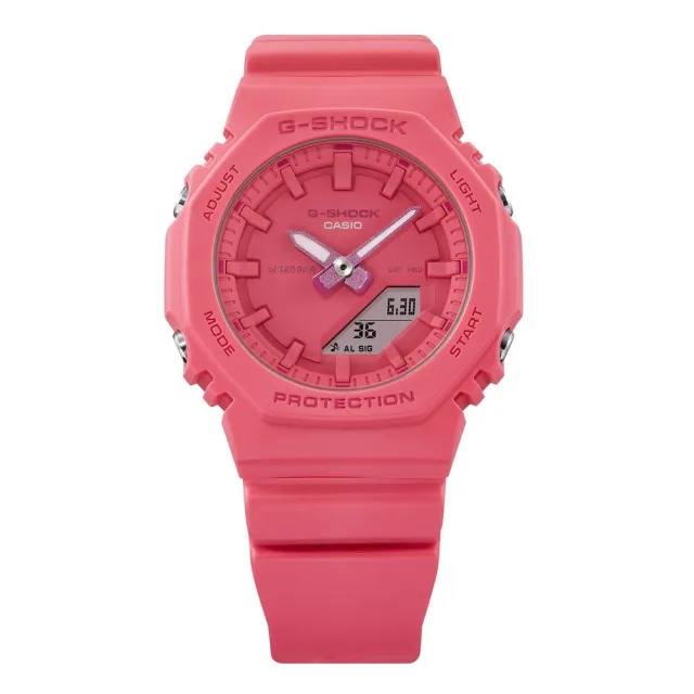 【CASIO 卡西歐】G-SHOCK WOMEN/八角造型系列/40mm/珊瑚粉(GMA-P2100-4A)